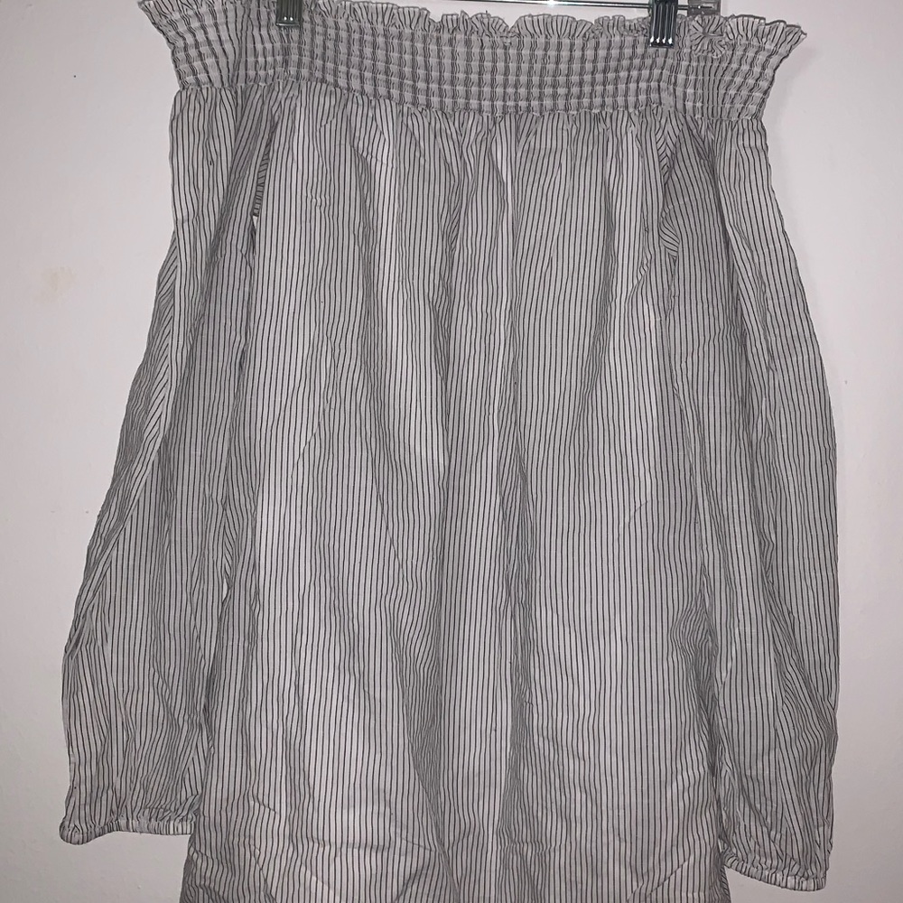 Black & White off the shoulder dress